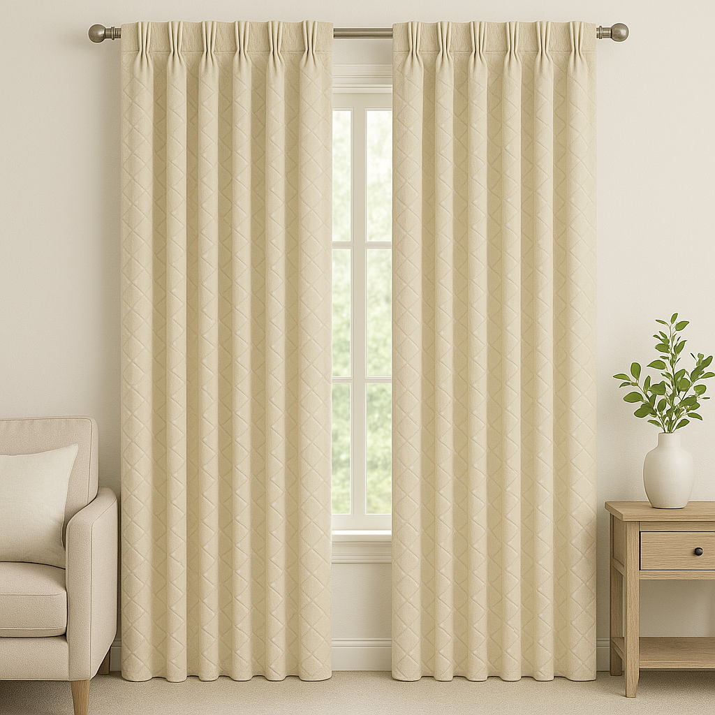 DUNE JACQUARD CHECKS MAIN CURTAIN FABRICS B
