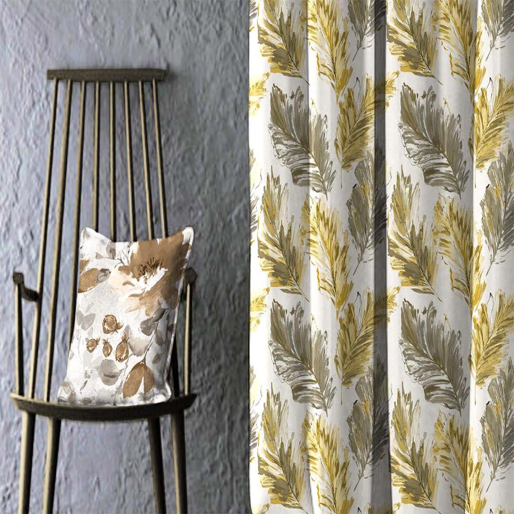 EXPRESSION PRINT ABSTRACT FLOWER MAIN CURTAIN FABRIC