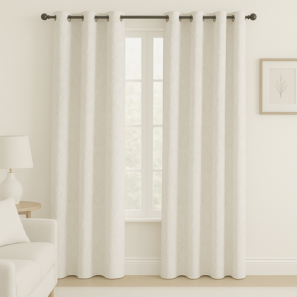 FRANKLIN JACQUARD TEXTURE POLYESTER MAIN CURTAIN FABRICS D
