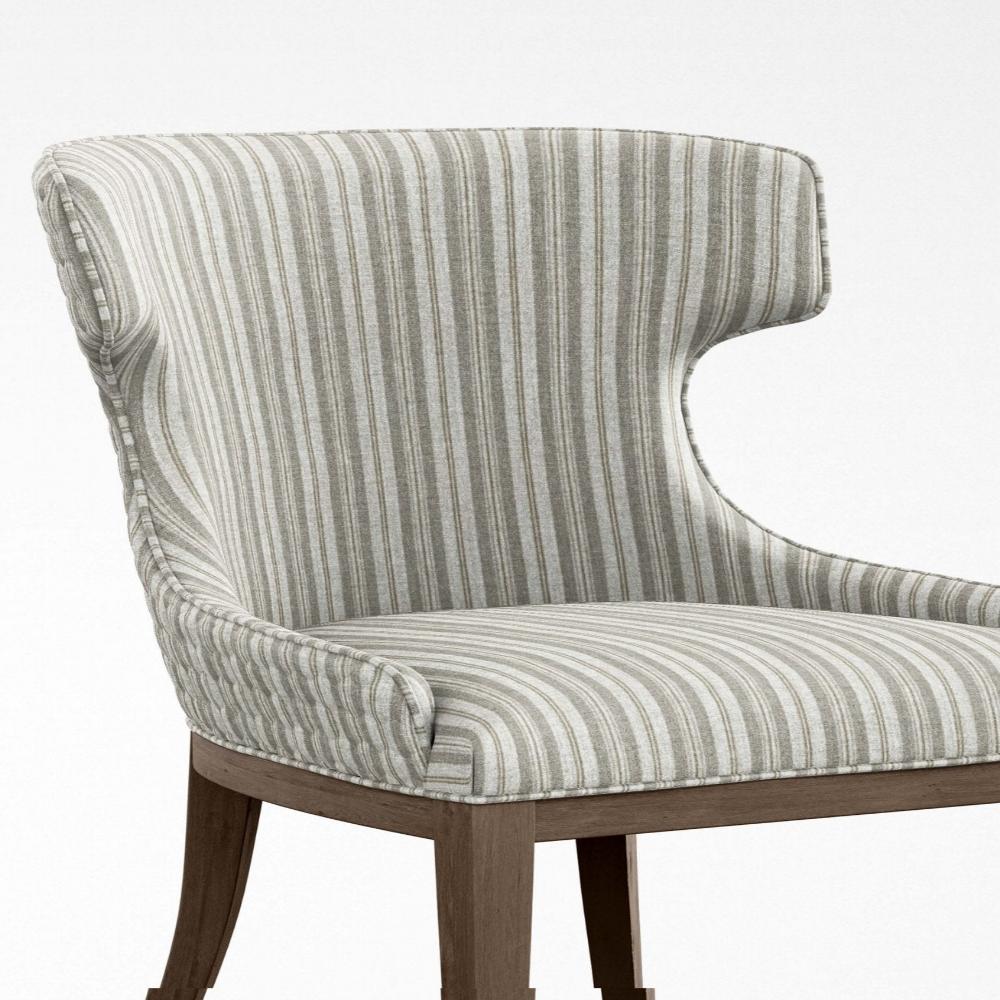 Geometric Fineprint upholstery stripe light gray fabrics