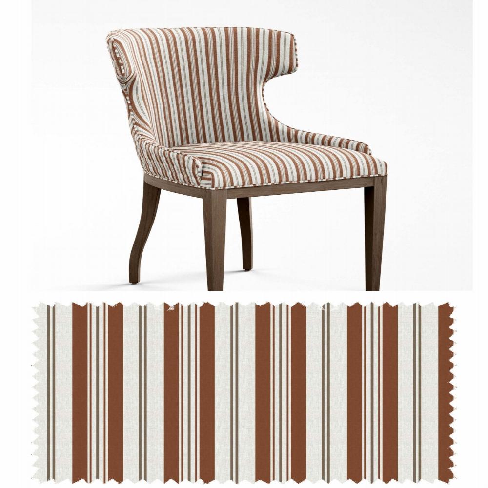 Geometric Fineprint  STRIPE BROWN UPHOLSTERY FABRICS