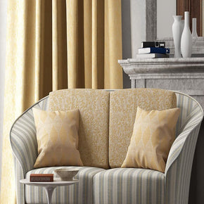 GLOVANNI JACQUARD TEXTURE MUSTARD MAIN CURTAIN FABRIC