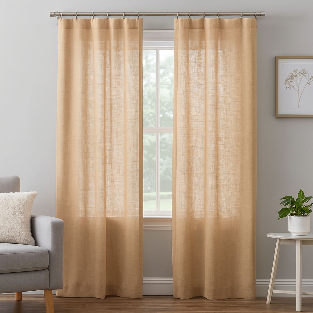 Stunning Sheer Curtain Fabric STRIPE 2 DESIGN 31433