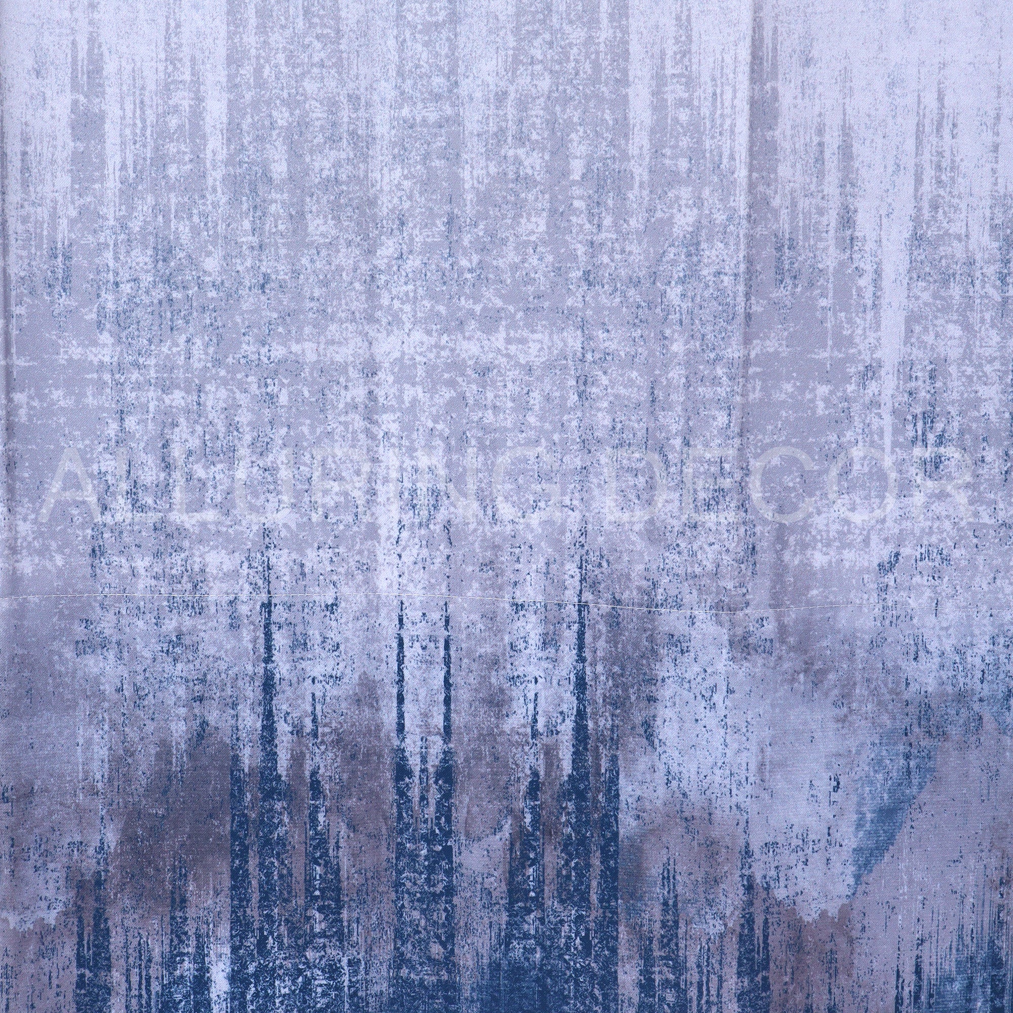 OMBRE BRUSH & PAINT  ZIGZAG  BLUE EYELET CURTAIN  FOR LIVING ROOM & BED ROOM