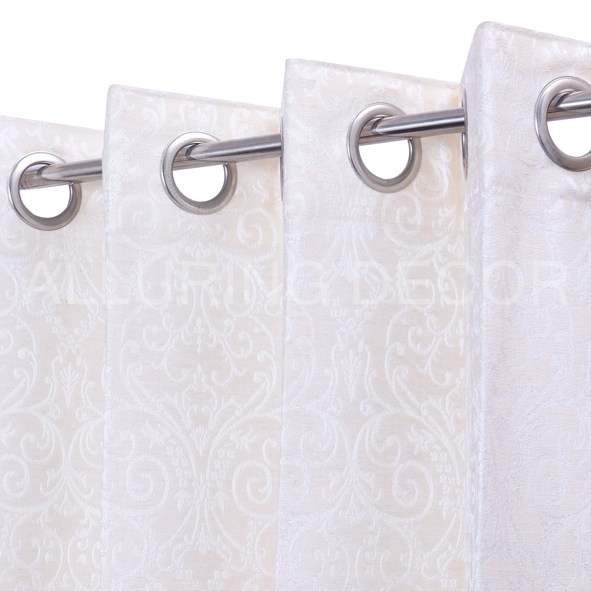INDIAN MOTIFS CREM EYELET CURTAIN FOR BEDROOM &LIVING ROOM
