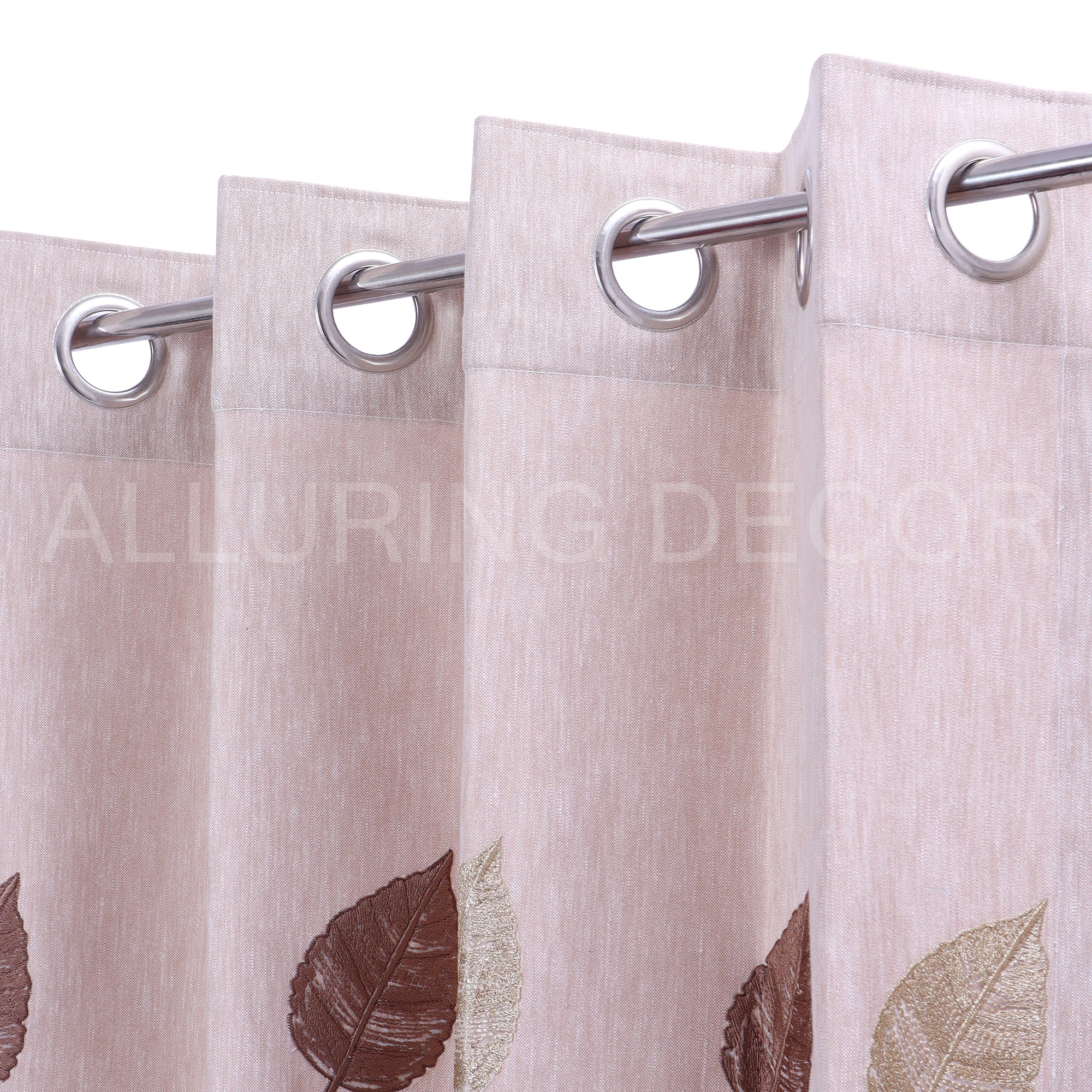ELEGANT FANCY LEAVES EMBROIDED EYELET CURTAIN FOR LIVINGROOM & BEDROOM