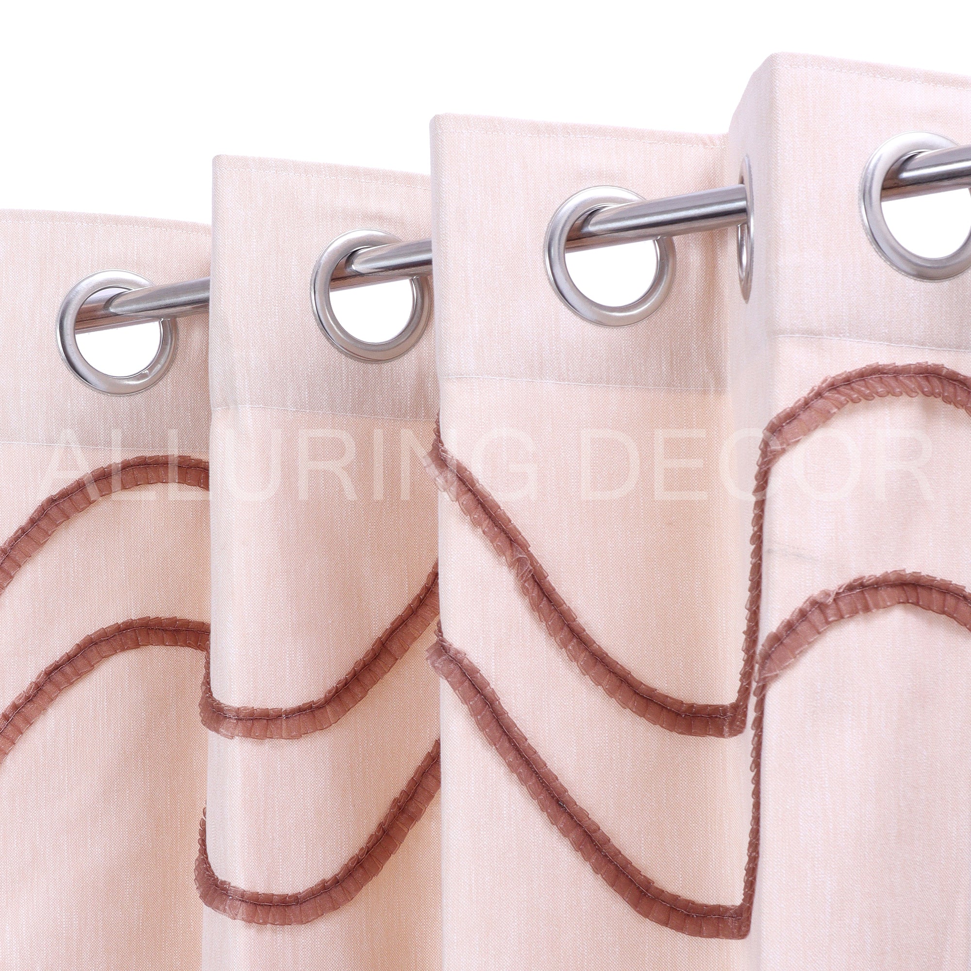 WAVY LESS  EYELET CURTAIN FOR LIVING ROOM & BEDROOM
