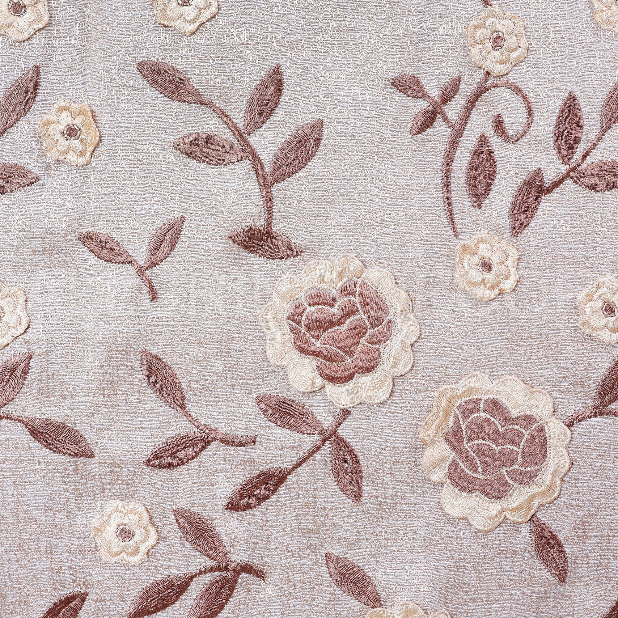 APIC FLOWER EMBROIDED  EYELET CURTAIN FOR LIVING ROOM AND BEDROOM