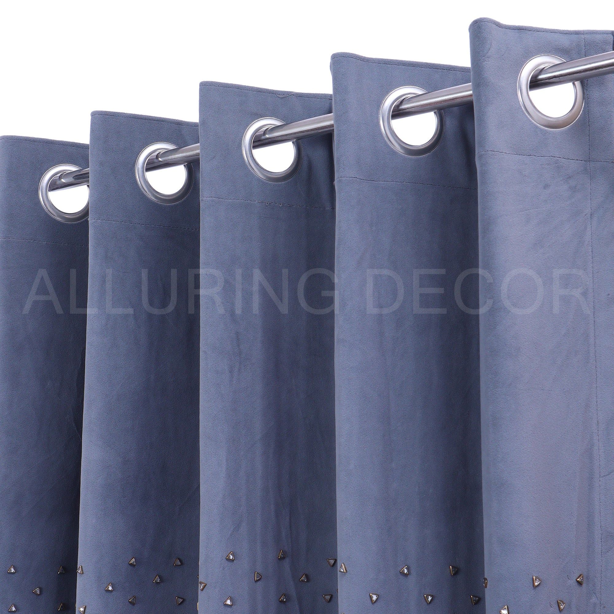 DOTTED SEQUENCE VELVET EYELET CURTAIN FOR LIVING ROOM AND BEDROOM
