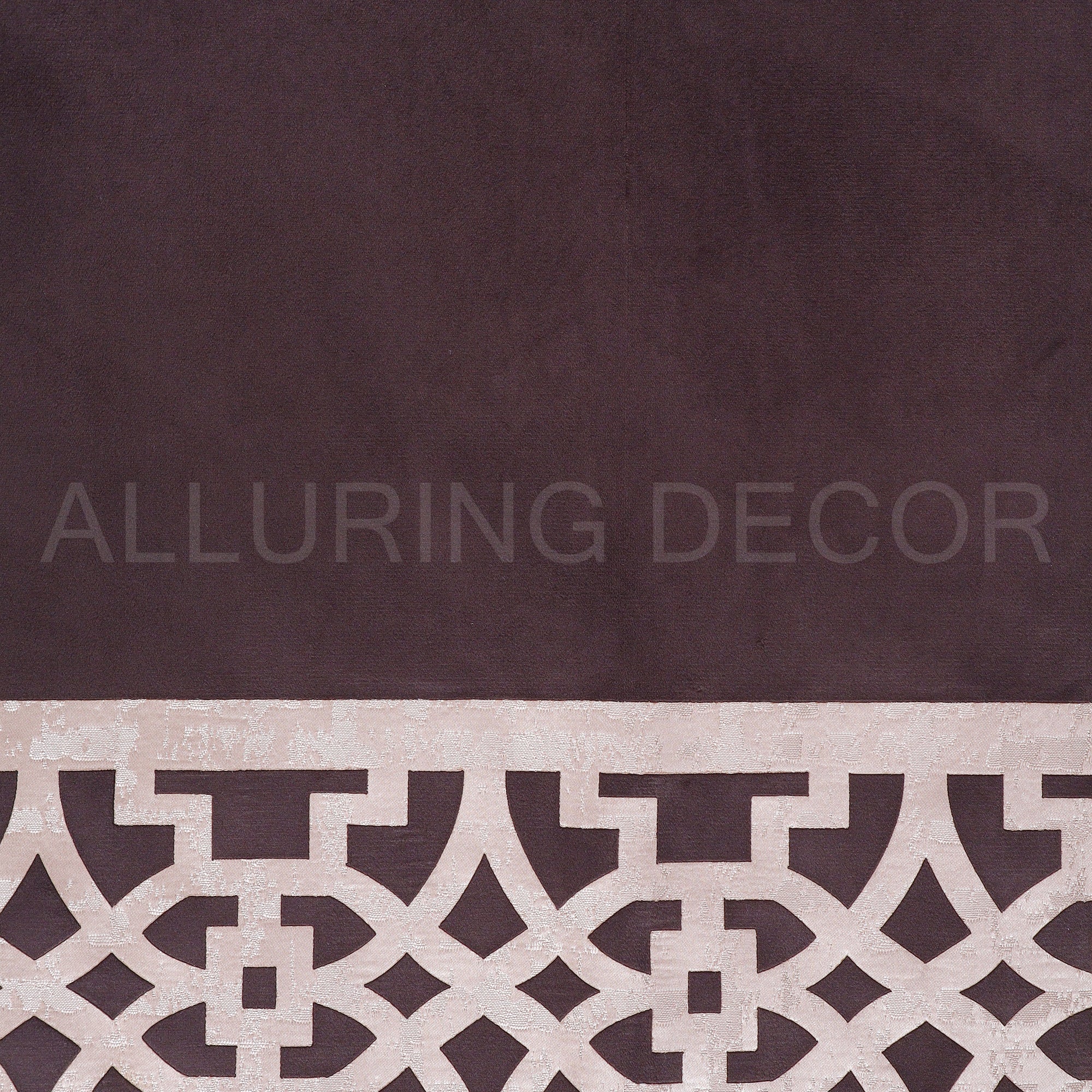 PATCH WORK DARK BROWN EYELET CURTAIN FOR LIVING ROOM & BEDROOM
