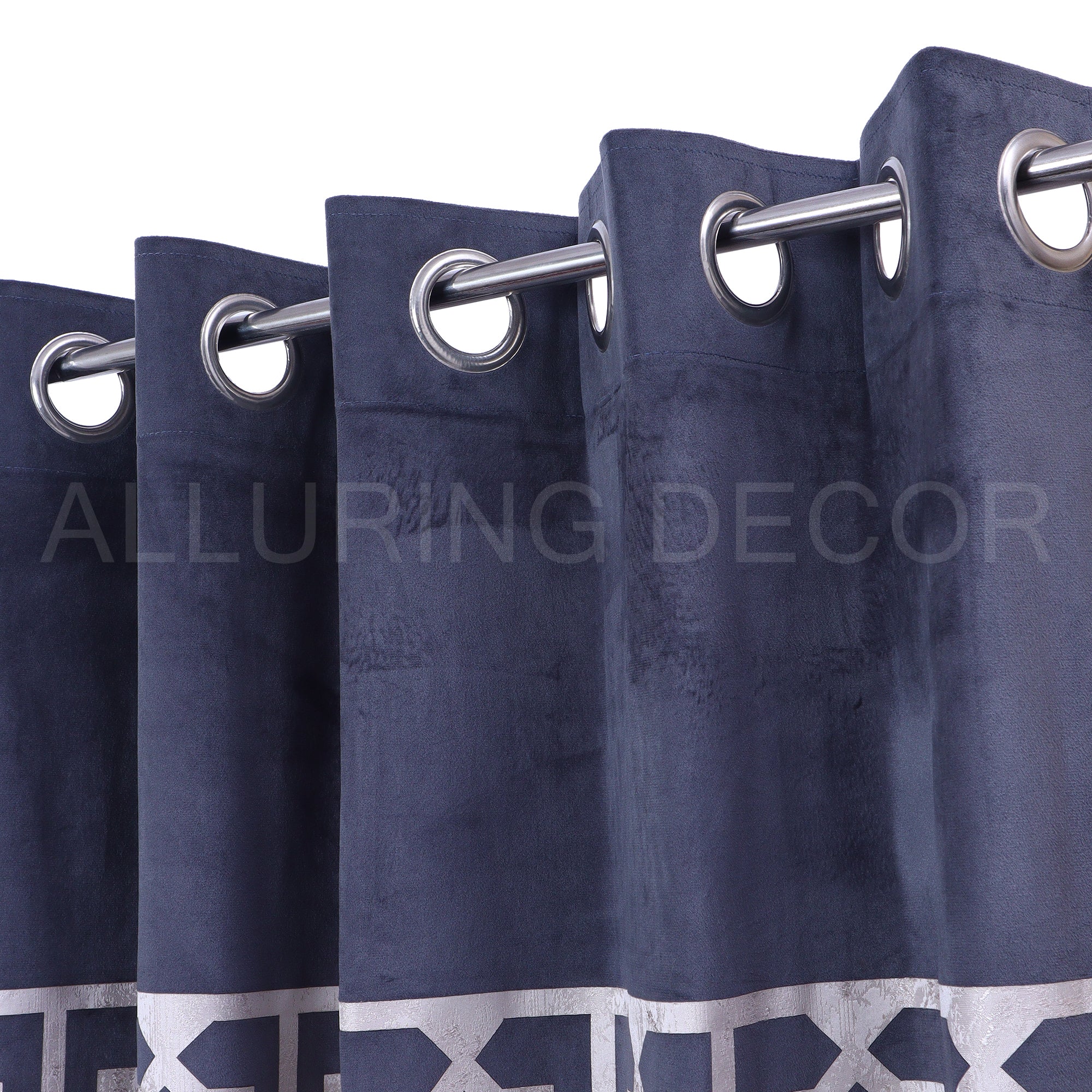 PATCH WITH SEQUENCE  EYELET VELVET  CURTAIN FOR LIVING ROOM & BED ROOM