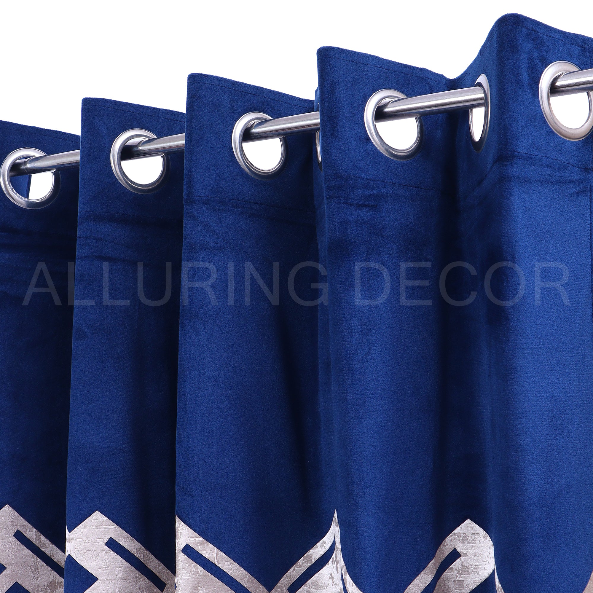 PATCH WORK EYELET VELVET  CURTAIN FOR LIVING ROOM & BEDROOM