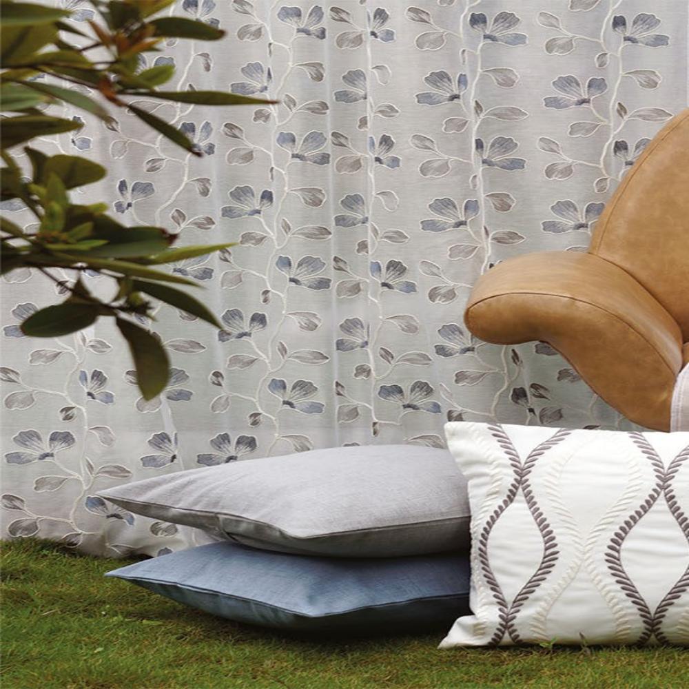 MORRIS EMBROIDERY  SHEER CURTAIN  FABRIC 31125