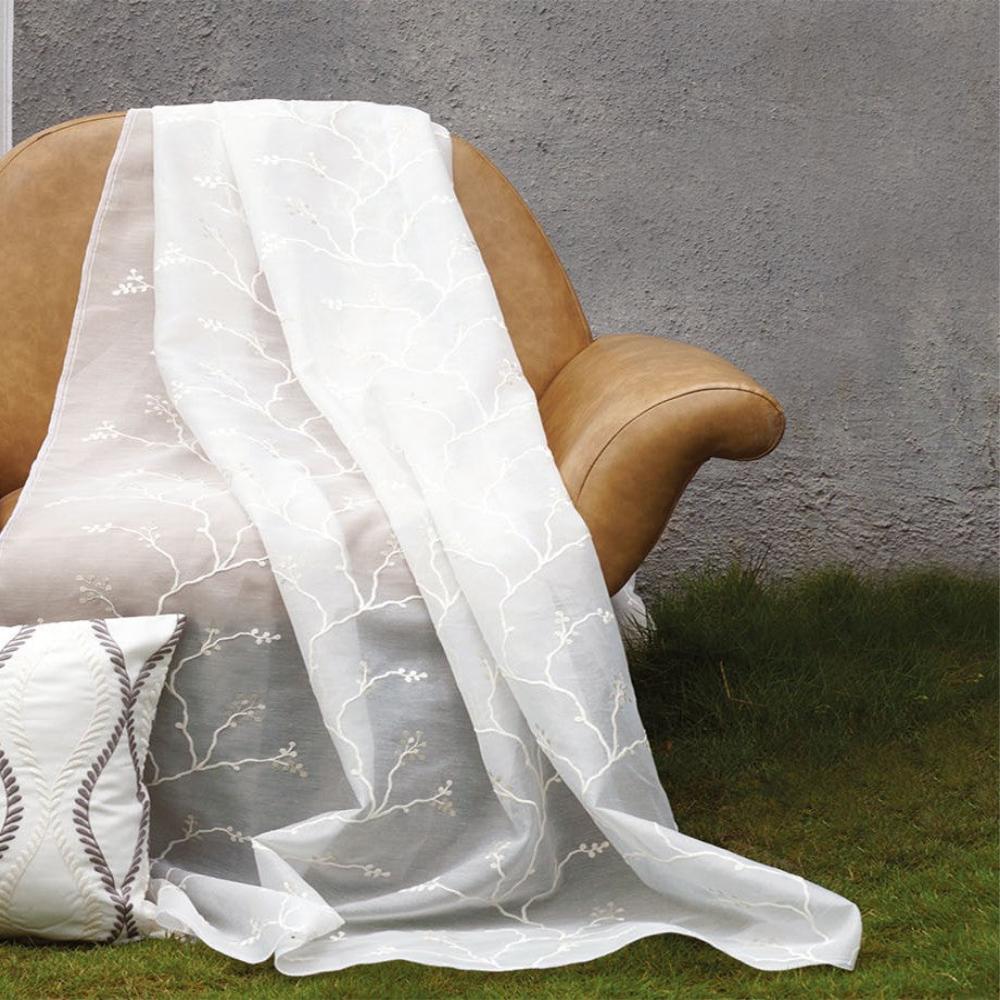 MORRIS EMBROIDERY  POLYESTER SHEER CURTAIN FABRIC 31121