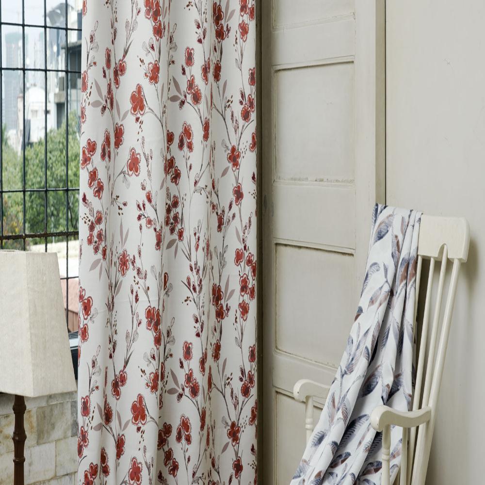 MERCURY POLYESTER PRINT CURTAIN FLOWER  FABRICS