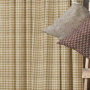 MOMENTUM  JACQUARD YELLOW DIAMOND ALLOWER MAIN CURTAIN FABRIC