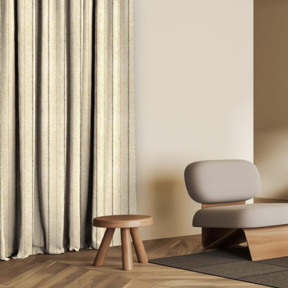 NATURAL POLYESTER  GEOMETRIC CURTAIN FABRICS 520
