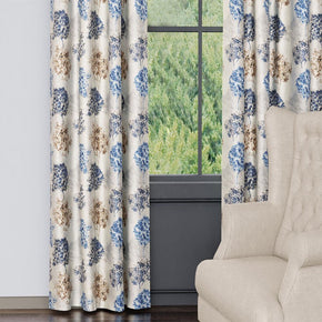 OCEAN PRINT POLYESTER TREE MAIN CURTAIN FABRIC