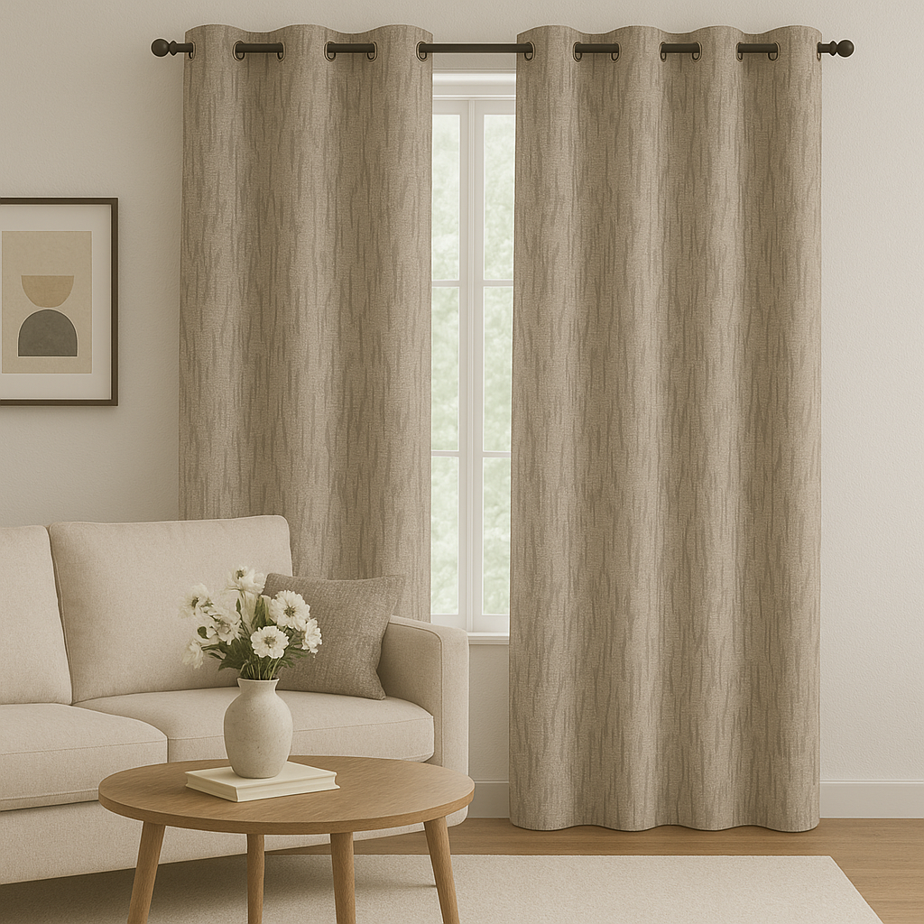 PEARL JACQUARD ZIGZAG MAIN CURTAIN FABRICS H