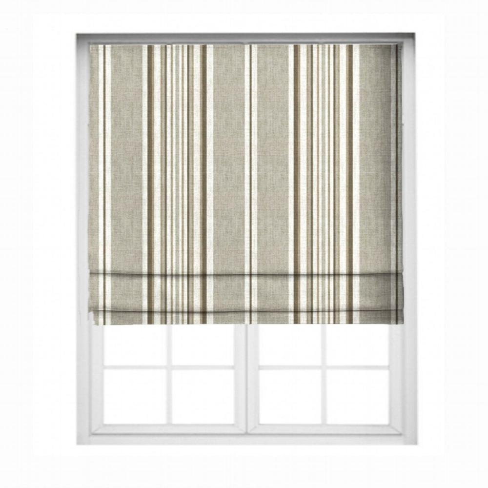 Roman Stripes Blind  FABRICS STRIPES GRAY