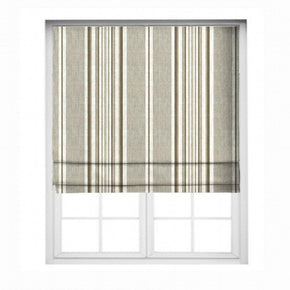 Roman Stripes Blind  FABRICS STRIPES GRAY