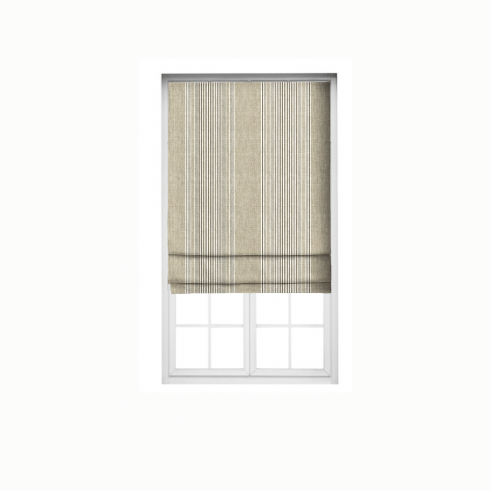Roman Stripes Blind silver beige polyester linen fabrics