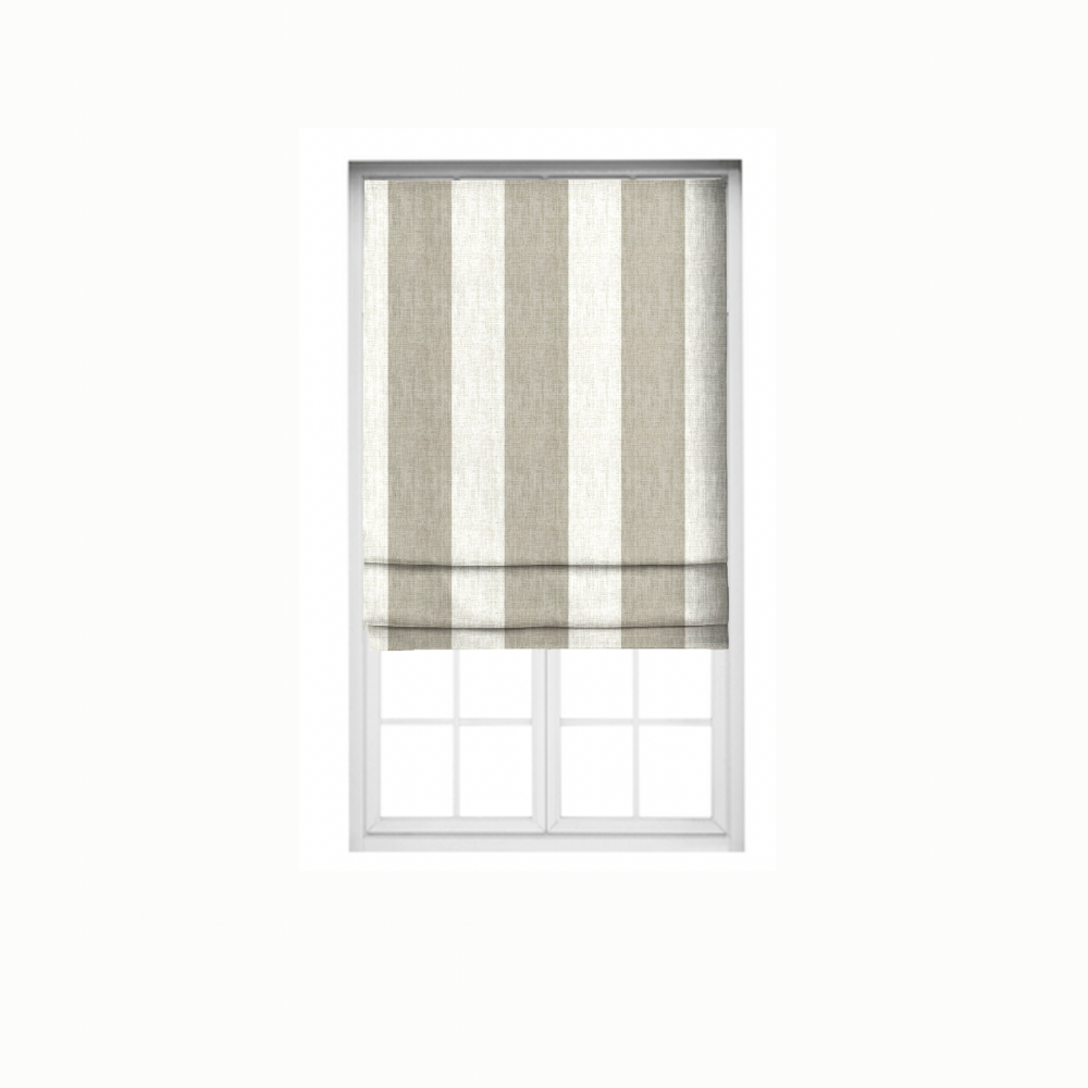 Roman Stripes  off white stripe polyester linen Blind fabrics