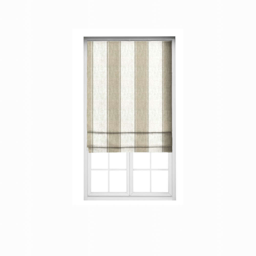 Roman Stripes  white Blind polyester linen fabrics