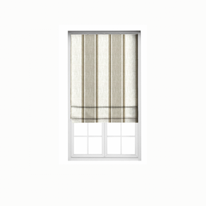 Roman Stripes  gray white polyester linen Blind fabrics