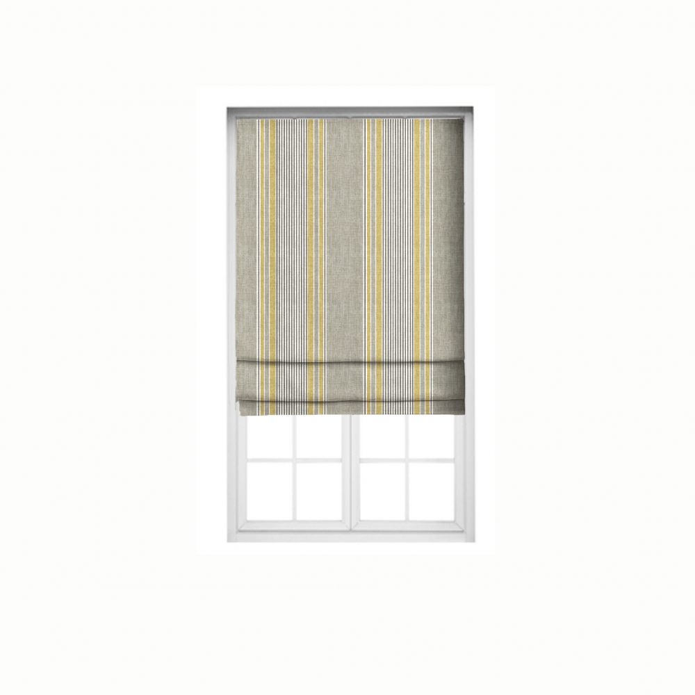 Roman Stripes yelllow light gray  Blind  fabrics