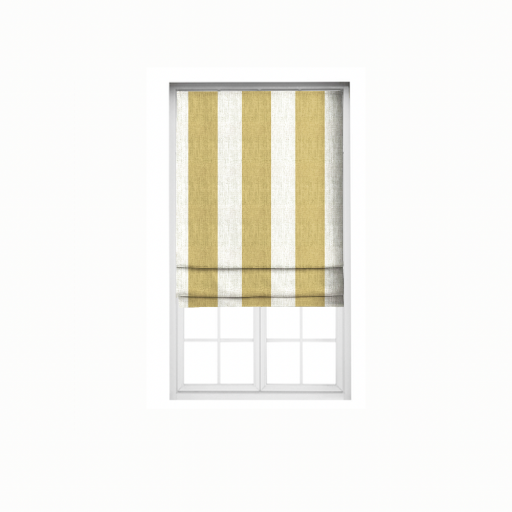 Roman Stripes mustard stripe polyester linen  Blind fabrics