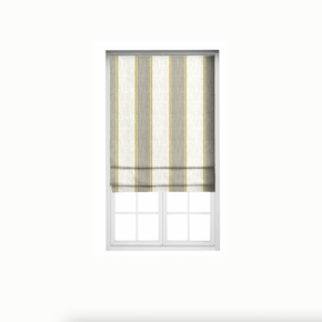 Roman Stripes Blind polyester linen silver beige