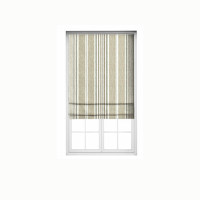 Roman Stripes Blind gray & beige mini stripe polyester linen  Fabric