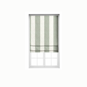 Roman Stripes Blind pastel blue white polyester linen