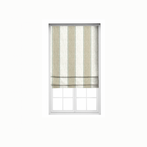 Roman Stripes Blind  beige white polyester linen fabrics