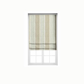 Roman Stripes beige light silver  polyester linen  Blind  fabrics