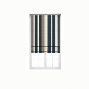 Roman Stripes Blind  mini gray black fabrics