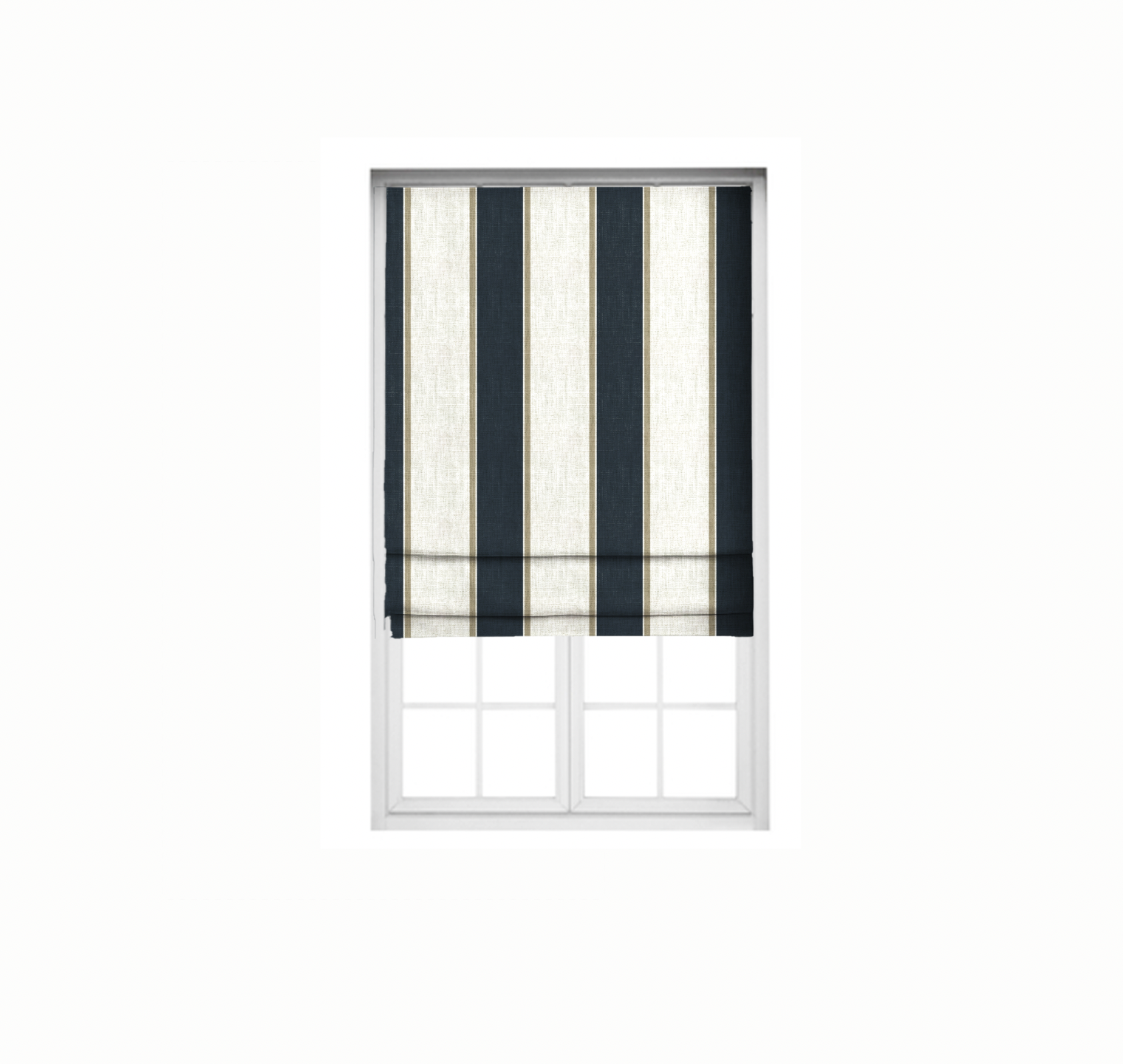 Roman Stripes polyester linen black mini  Blind fabrics