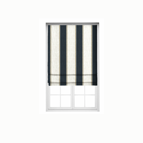 Roman Stripes polyester linen black mini  Blind fabrics
