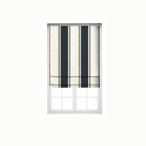 Roman Stripes Blind Fabrics polyester linen silver stripes
