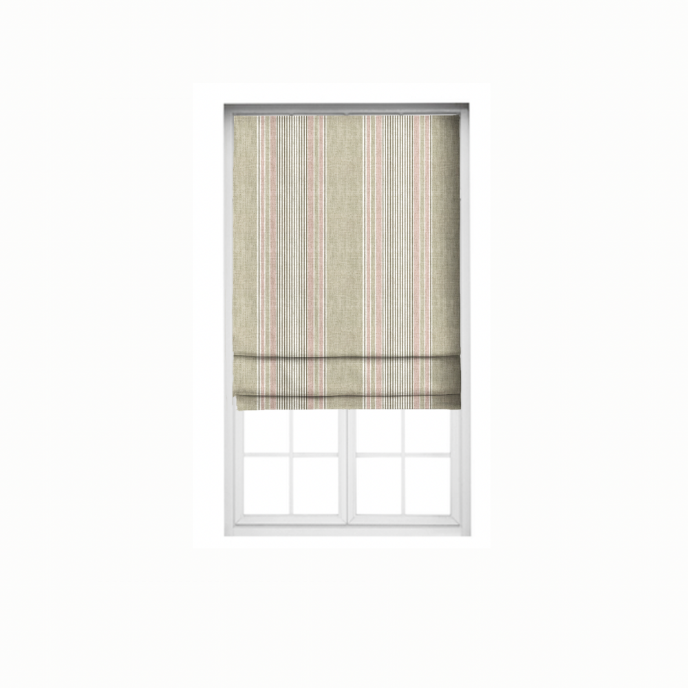 Roman Stripes Blind FABRICS GRAY  LIGHT BLUE  STRIPES