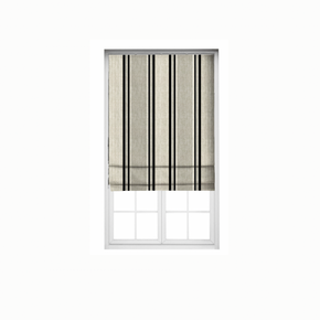 Roman Stripes Blind  FABRICS SILVER GRAY STRIPES