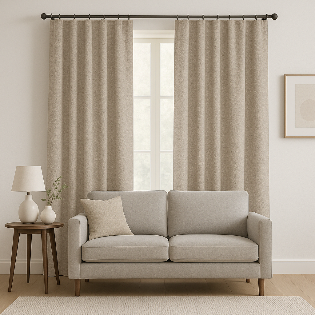 STANFORD  JACQUARD PLAIN SATIN MAIN CURTAIN FABRICS E