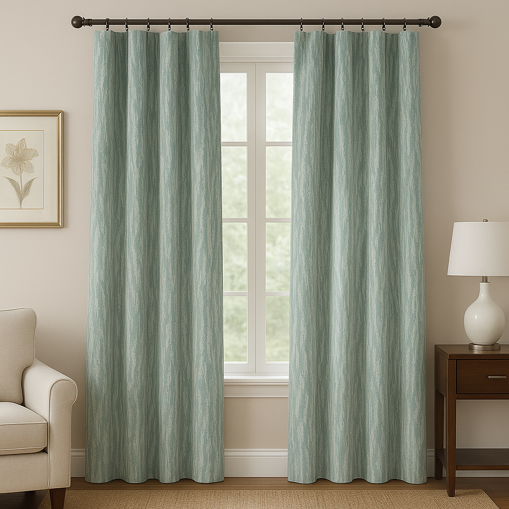 STANFORD  JACQUARD STRIPES MAIN CURTAIN FABRICS A