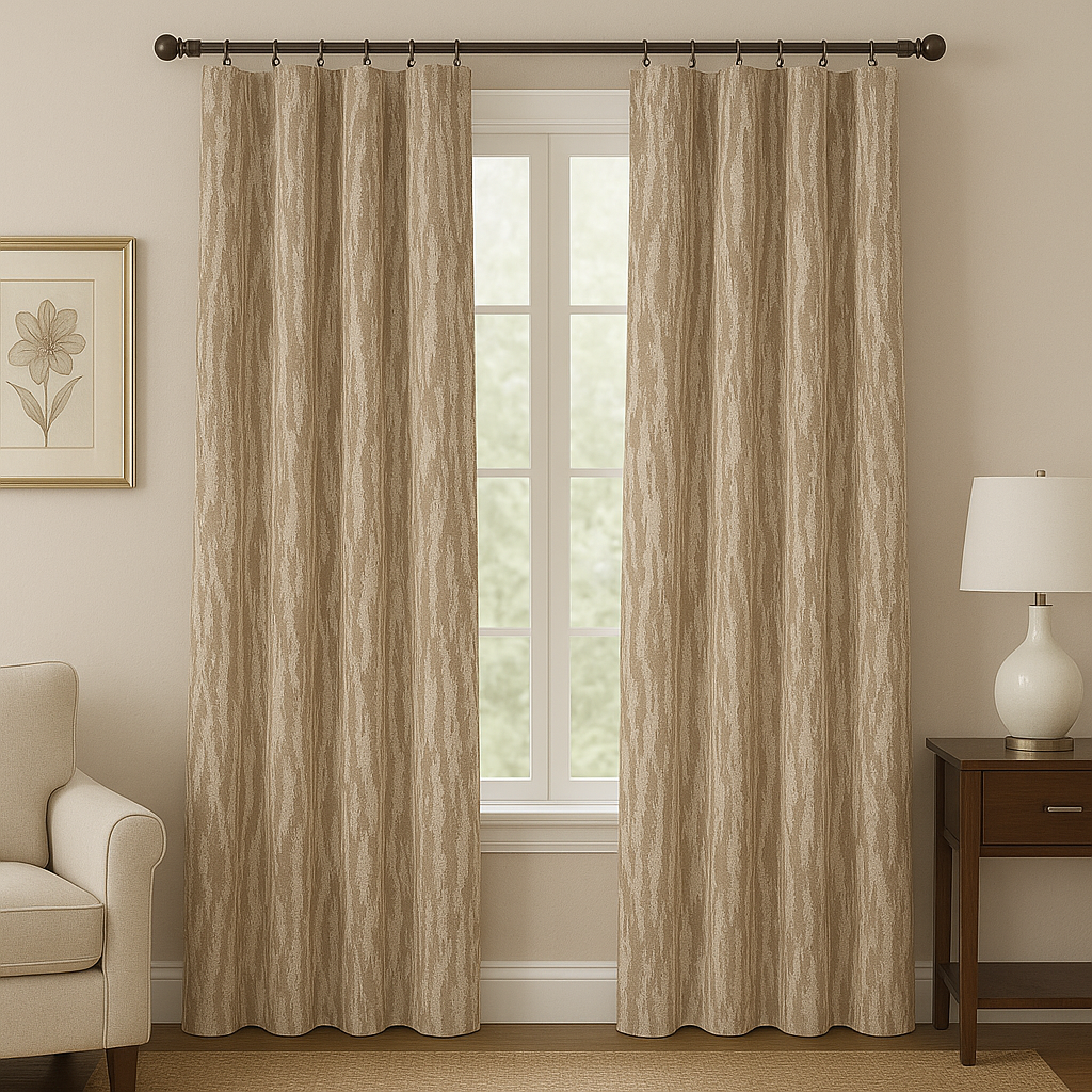 STANFORD  JACQUARD STRIPES MAIN CURTAIN FABRICS E
