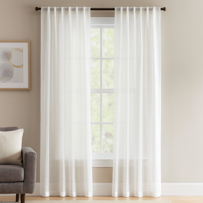 Stunning Sheer Curtain Fabric Plain Design 31401