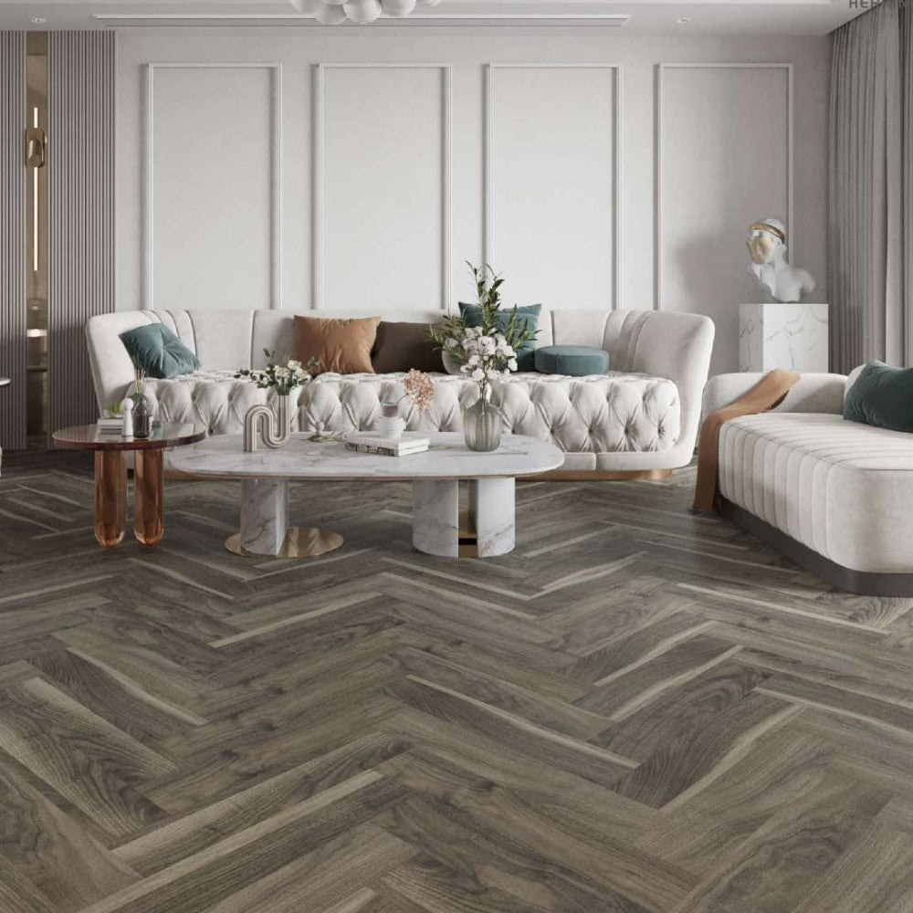 Verenna Herringbone Collection-Alluring Earl Gray Oak
