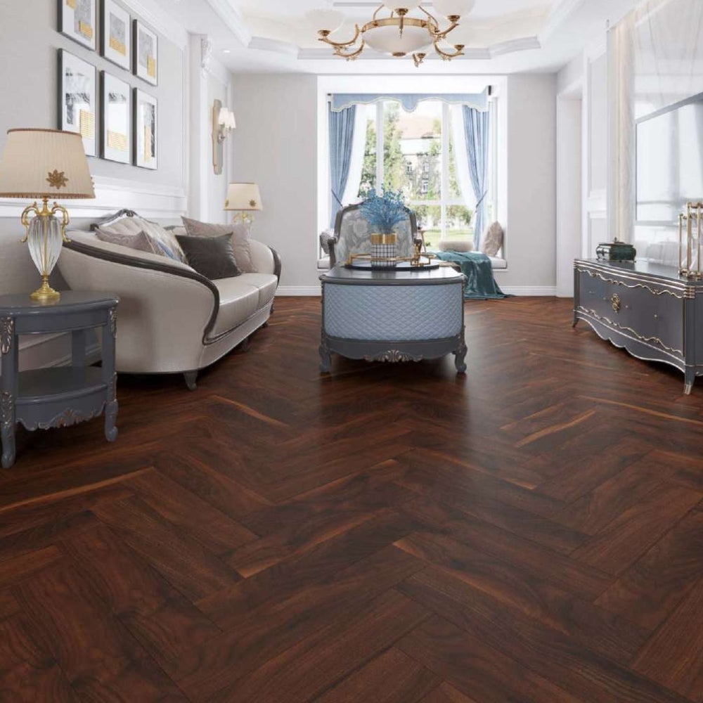 Verenna Herringbone Collection-Alluring Earl Gray Oak