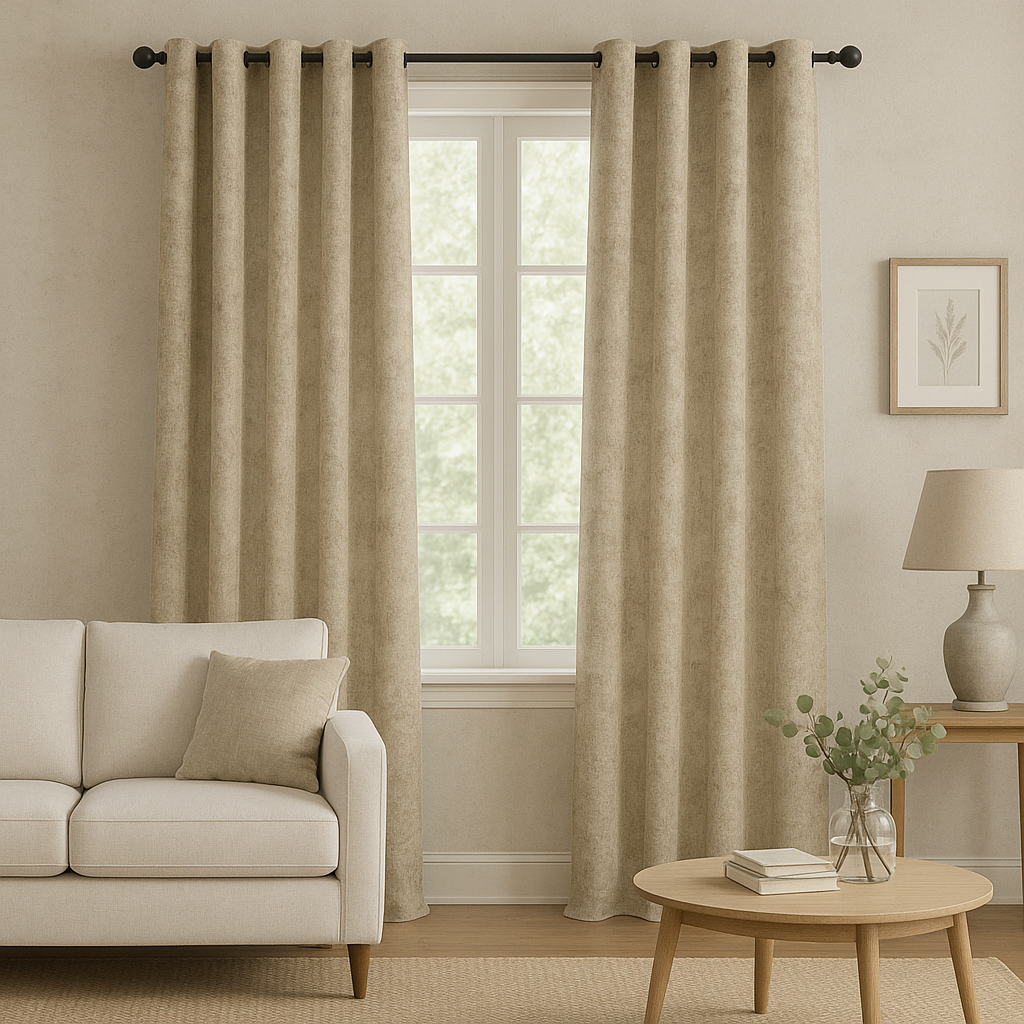 BARBADOS POLYESTER PRINT TEXTURE MAIN CURTAIN FABRICS