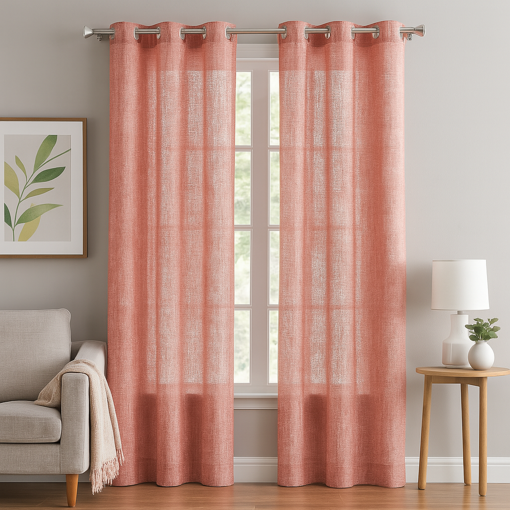 Bloom  32822 Textures Sheer Curtain Fabric – 100% Polyester
